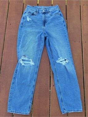 American Eagle Outfitters Blue Distressed Baggy 90s Y2K Jeans